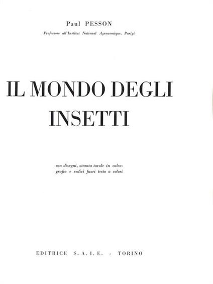 Il mondo degli insetti - Paul Pesson - copertina
