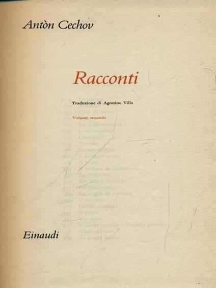 Racconti vol. II - Anton Cechov - copertina