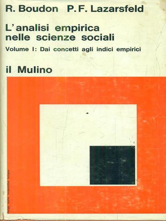 L' analisi empirica nelle scienze sociali. 2vv - copertina