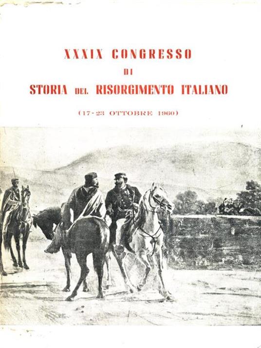 XXXIX Congresso di Storia del risorgimento italiano - copertina