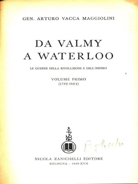 Da Valmy a Waterloo. Volume I - copertina