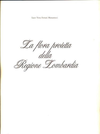 La flora protetta della Regione Lombardia - copertina
