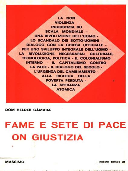 Fame e sete di pace con giustizia - Dom Helder Camara - copertina