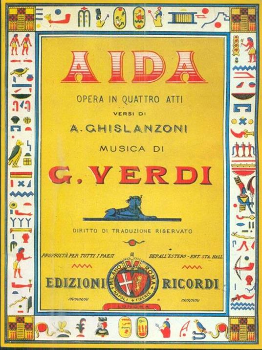 Aida di G. Verdi. Stagione 1985/86. Teatro alla scala - copertina