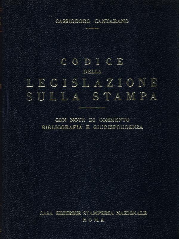 Codice della Legislazione sulla Stampa