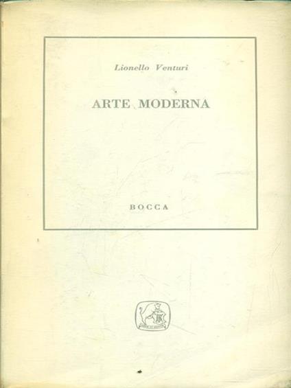 Arte moderna - Lionello Venturi - copertina