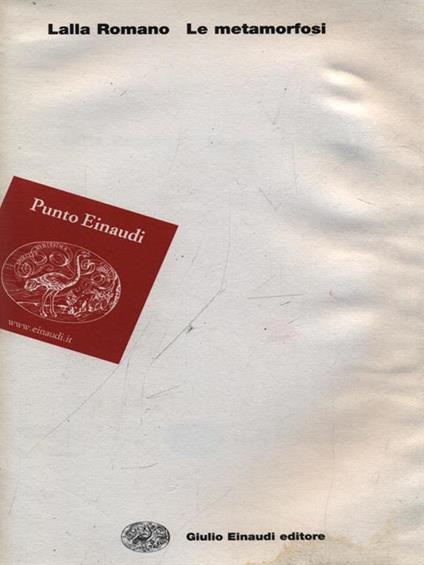 Le metamorfosi - Lalla Romano - copertina