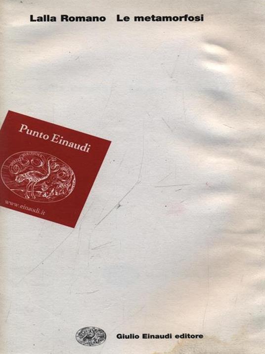 Le metamorfosi - Lalla Romano - copertina