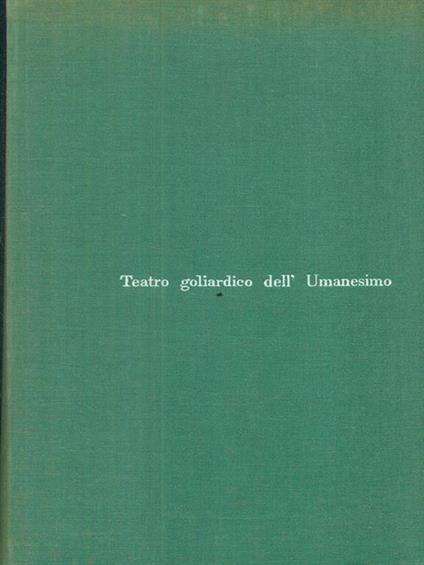 Teatro goliardico dell'Umanesimo - copertina