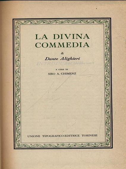 La Divina Commedia - Dante Alighieri - copertina