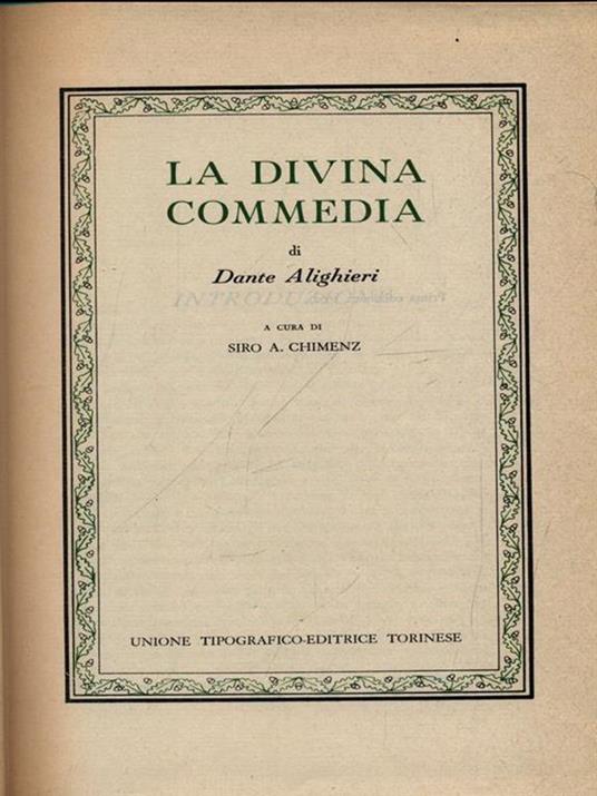 La Divina Commedia - Dante Alighieri - copertina