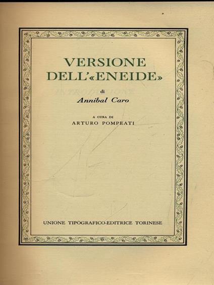 Versione dell'Eneide - Annibal Caro - copertina