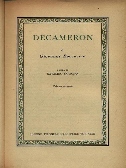 Decameron 2vv - Giovanni Boccaccio - copertina