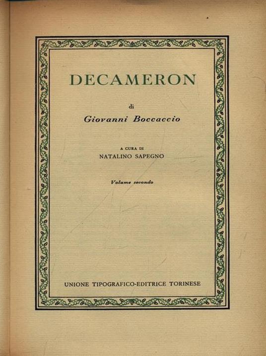 Decameron 2vv - Giovanni Boccaccio - copertina