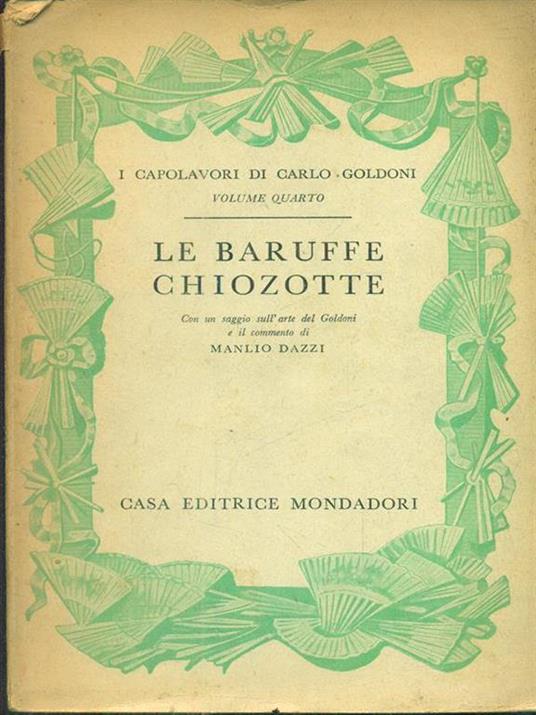 Le baruffe chiozotte - Carlo Goldoni - copertina