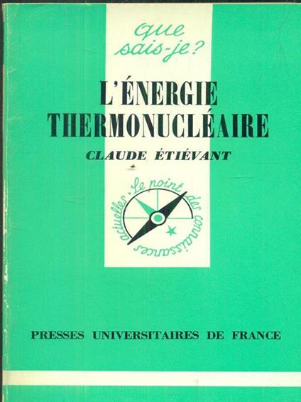 L' energie thermonucleaire - copertina