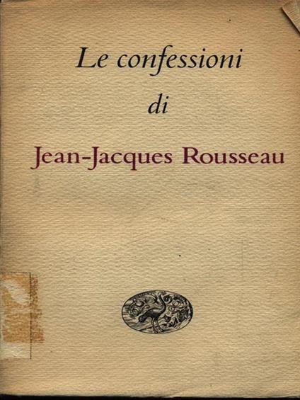 Le confessioni - Jean-Jacques Rousseau - copertina