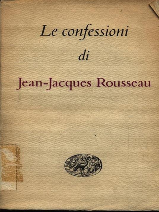 Le confessioni - Jean-Jacques Rousseau - copertina