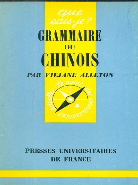 Grammaire du chinois - Viviane Alleton - copertina