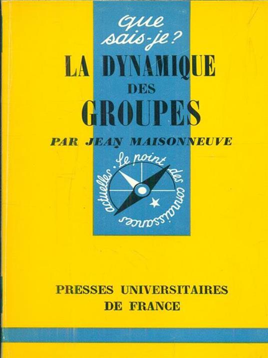 La dynamique des groupes - copertina