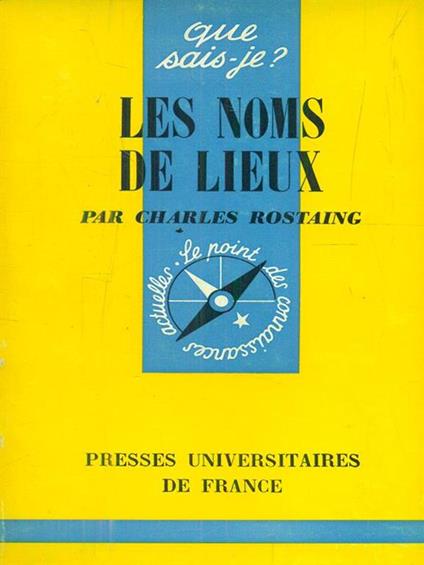 Les noms de lieux - copertina