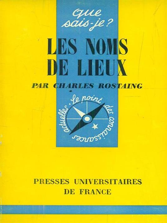 Les noms de lieux - copertina