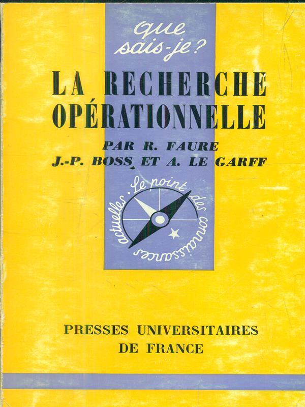 La recherche operationnelle