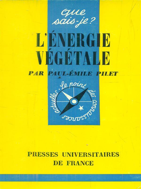 L' energie vegetale