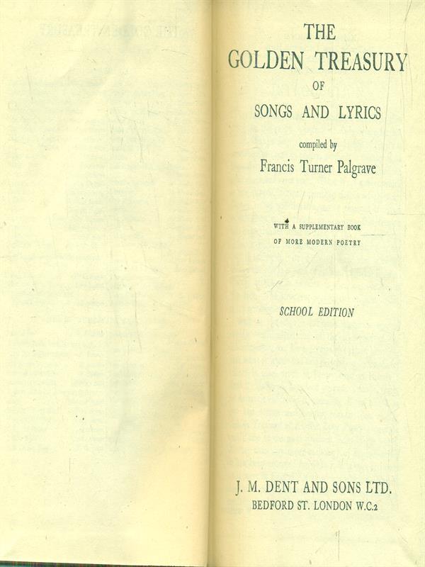 The golden treasury of songs and lyrics