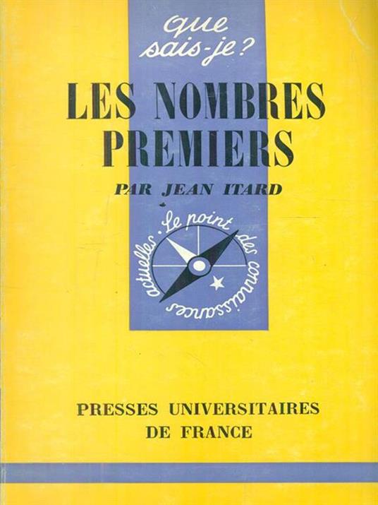 Les nombres premiers - Jean Itard - copertina