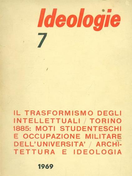 Ideologie 7/1969 - Ferruccio Rossi-Landi - copertina