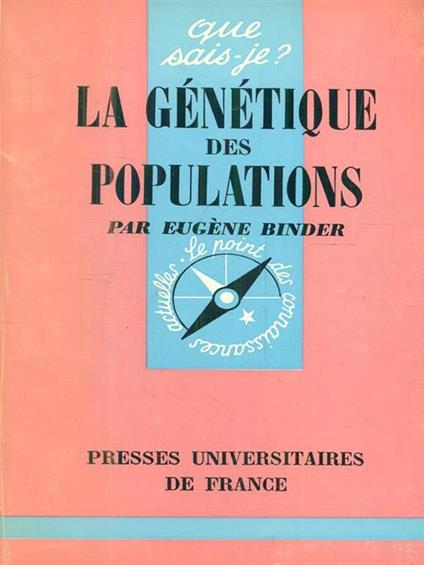 La genetique des populations - copertina
