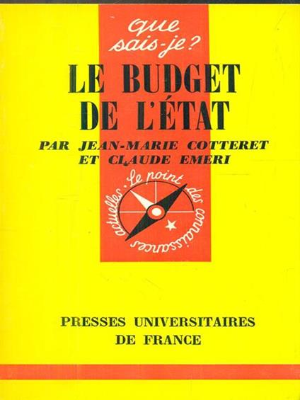 Le budget de l'etat - copertina