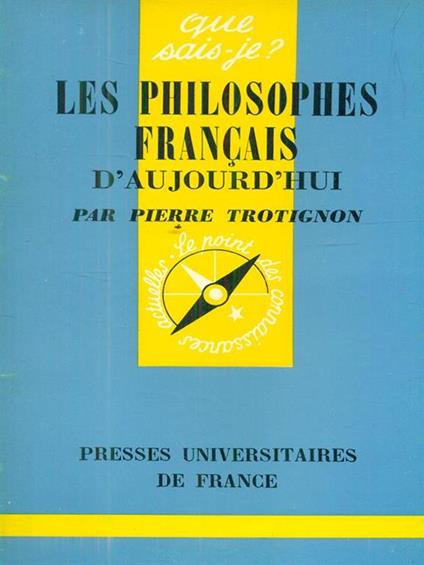 Les philosophes francais d'aujourd'hui - copertina