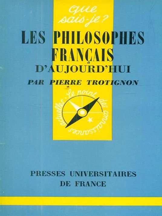 Les philosophes francais d'aujourd'hui - copertina