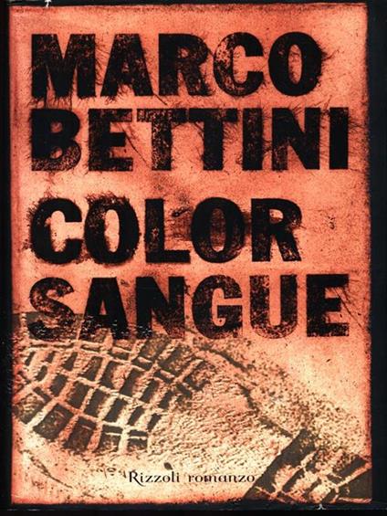 Color sangue - Marco Bettini - copertina