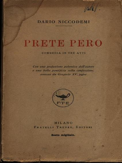 Prete Pero - Dario Niccodemi - copertina