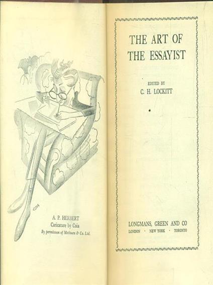 The art of the essayist - copertina