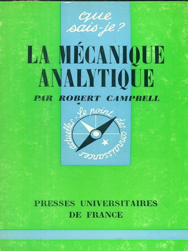 La mecanique analytique