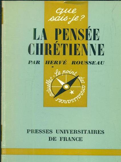 La pensee chretienne - Hervé Rousseau - copertina