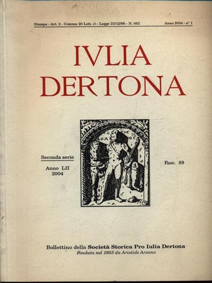 Iulia Dertona n. n. 1/2004 - copertina
