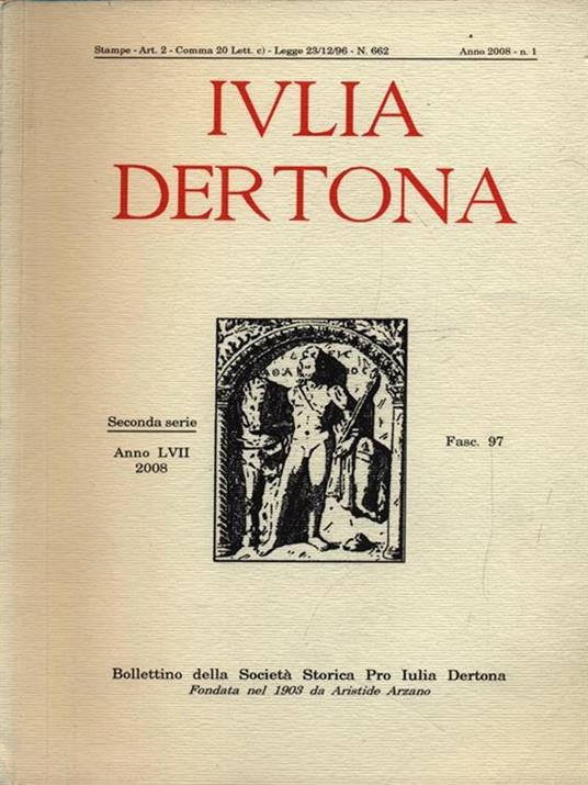 Iulia Dertona n. 1/2008 - copertina