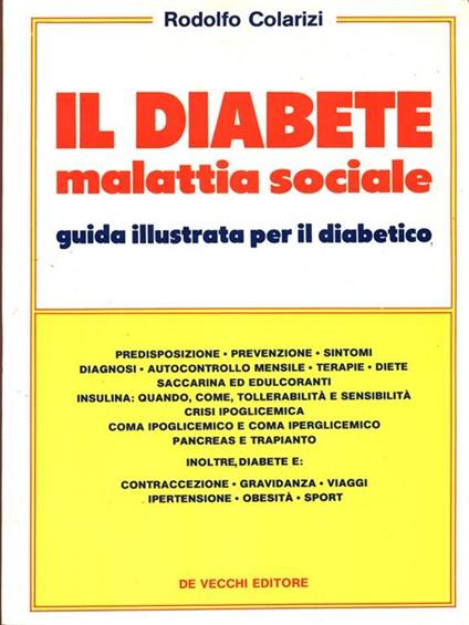 Il diabete, malattia sociale - Rodolfo Colarizi - copertina