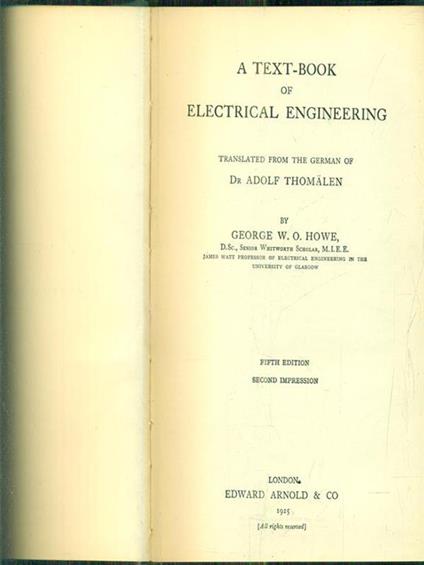 A text book of electrical engineering - copertina
