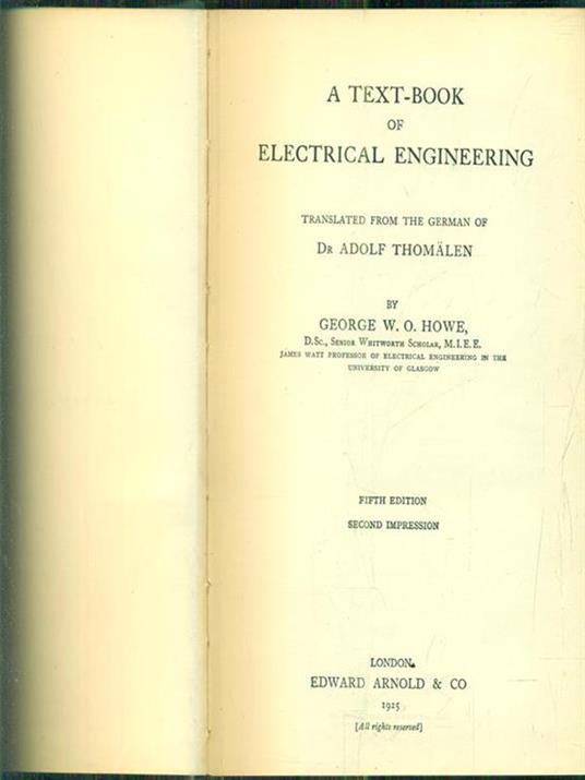 A text book of electrical engineering - copertina