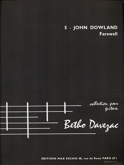 Farewell (Davezac Betho) - copertina