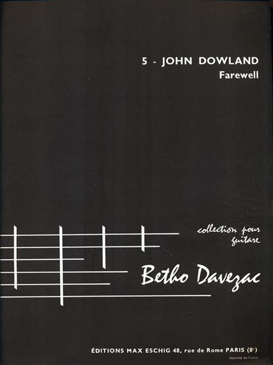 Farewell (Davezac Betho) - copertina