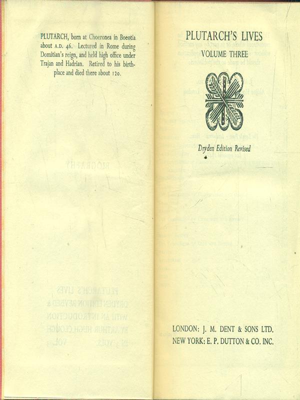 Plutarch's Lives. Volume three