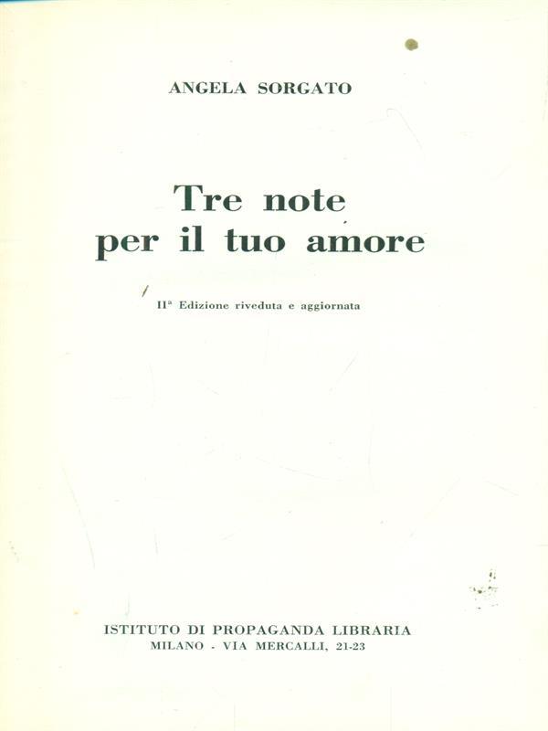 Tre note per il tuo amore