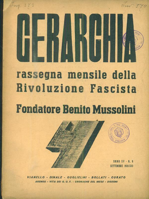 Gerarchia. N 9 - Settembre 1935